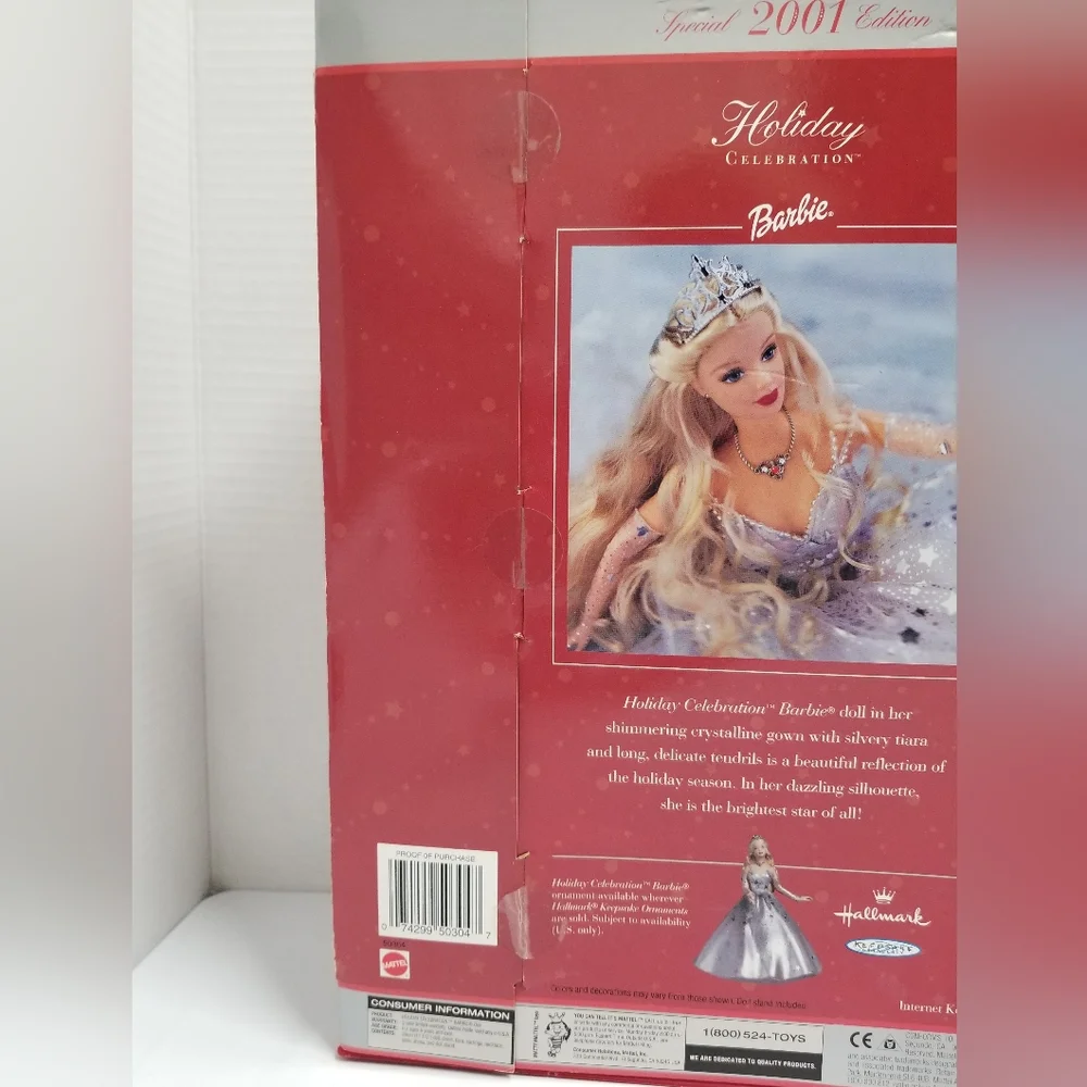Barbie Special Edition 2001 Holiday Celebration Barbie Doll NIB Vintage Mattel